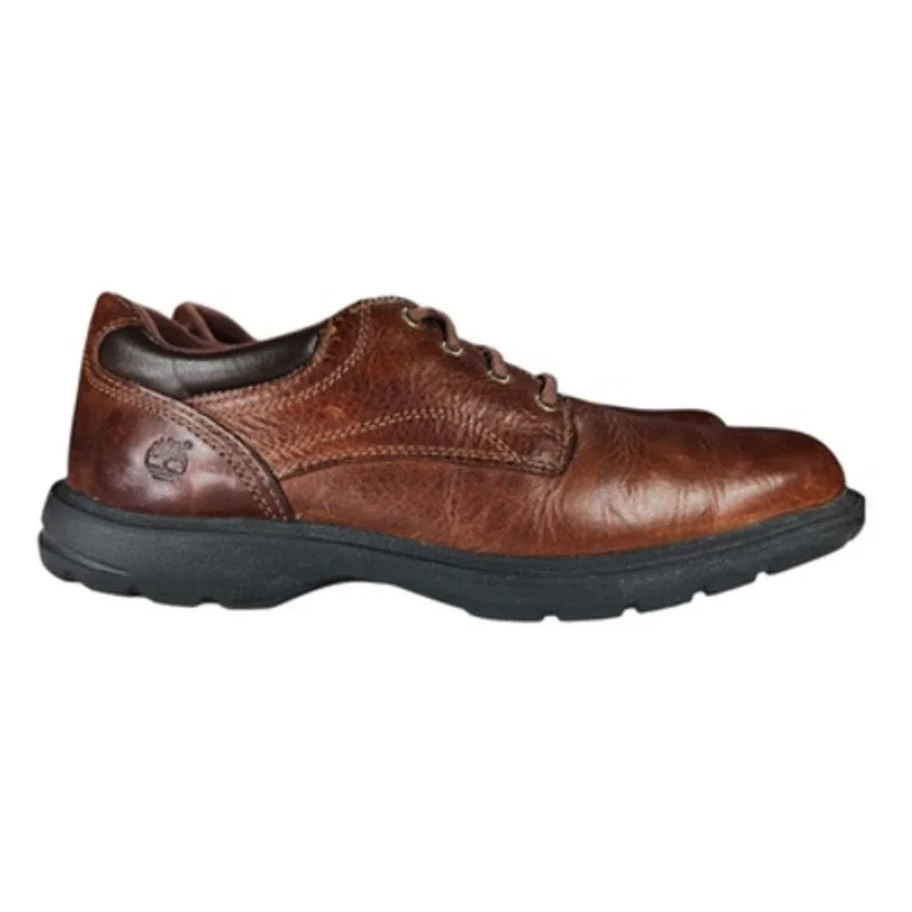 Timberland Shoes Mens Size 8‎ Brown Leather Lace Up Comfort Casual Oxford 5127A